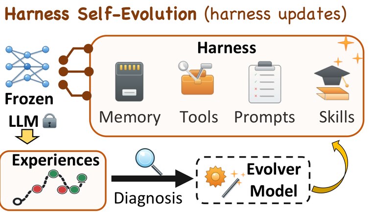 Figure from Harness Updating Is Not Harness Benefit: Disentangling Evolution Capabilities in Self-Evolving LLM Agents